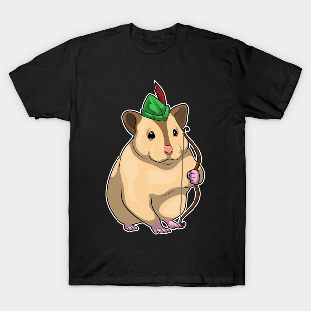 Hamster Archer Bow T-Shirt by Markus Schnabel